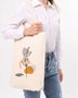 Zoozie Bags 1120 Bolso de Mano de Algodón, Color Crema, 35 x 40 x 8 cm